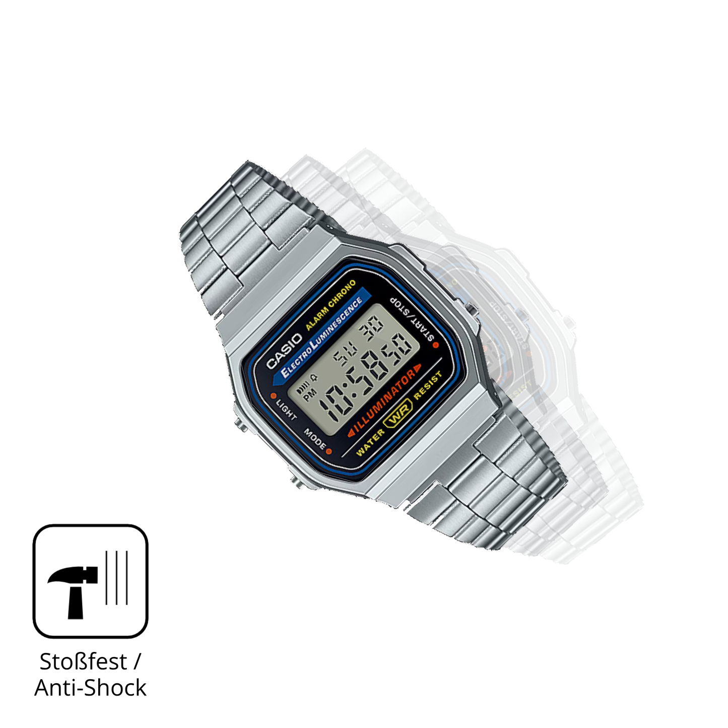 2x 9H Schutzfolie für Casio Iconic A168WA-1 Panzerfolie