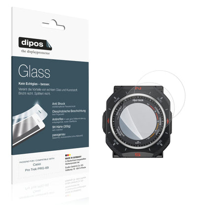 Matte Displayschutzfolie von dipos passend für Casio Pro Trek PRG-69, 9H kratzfest und blasenfrei montiert