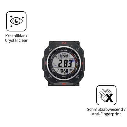 Flexible TPU-Folie passend zugeschnitten für Casio Pro Trek PRG-69, vollständige Abdeckung
