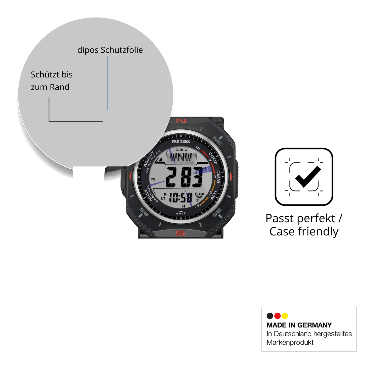 Besonders flexibler Displayschutz mit Anti-Shock-Schicht im Materialmix