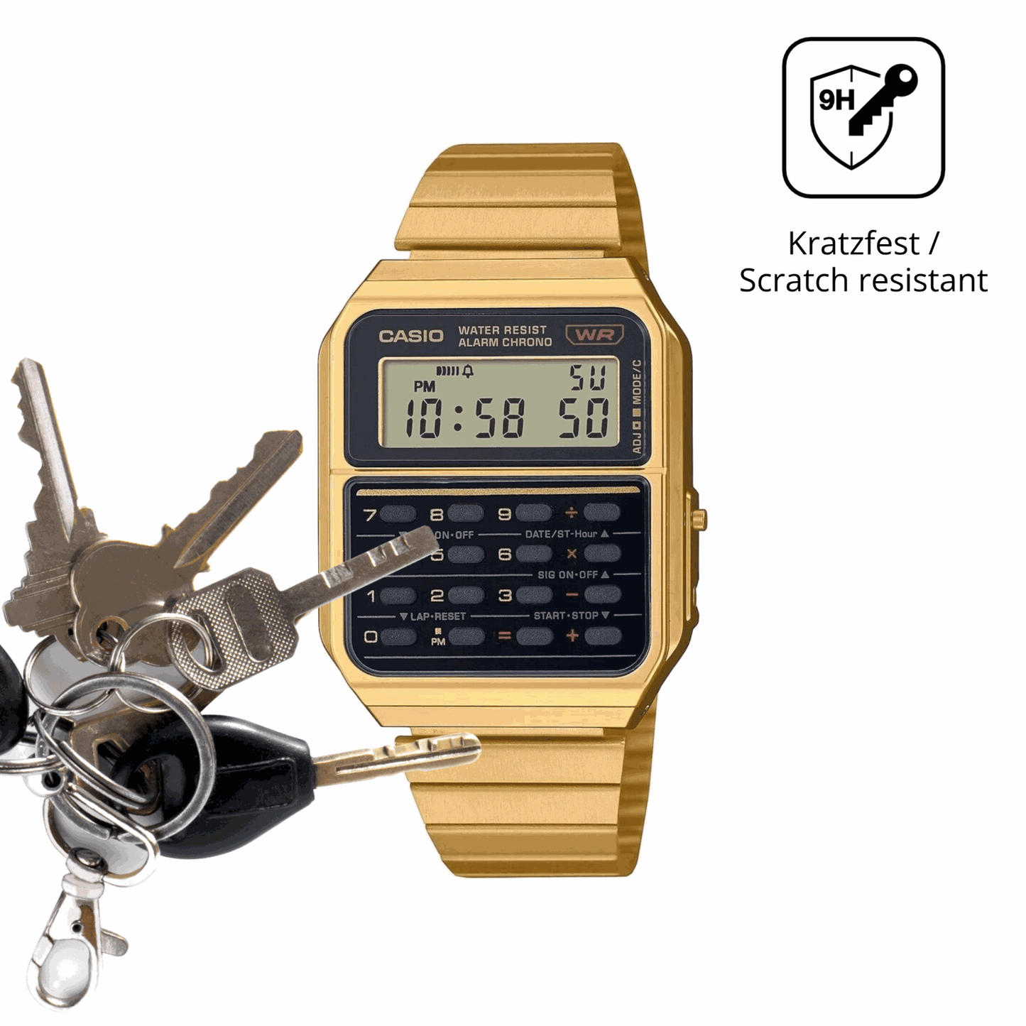 dipos Displayschutz für casiovintage edgy ca-500, mattierte Oberfläche, robuste Festigkeit und perfekte Passform