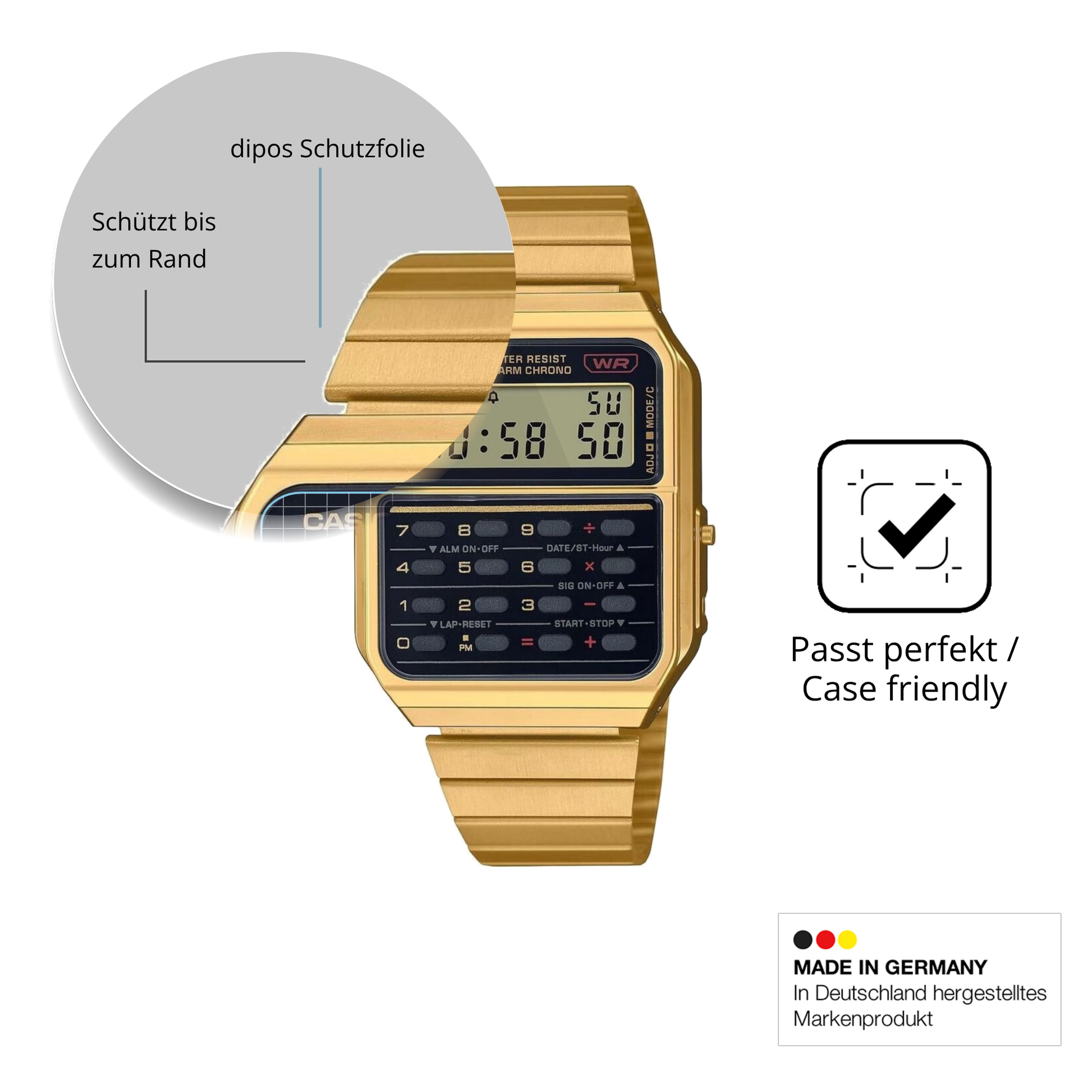 Besonders flexibler Displayschutz mit Anti-Shock-Schicht im Materialmix