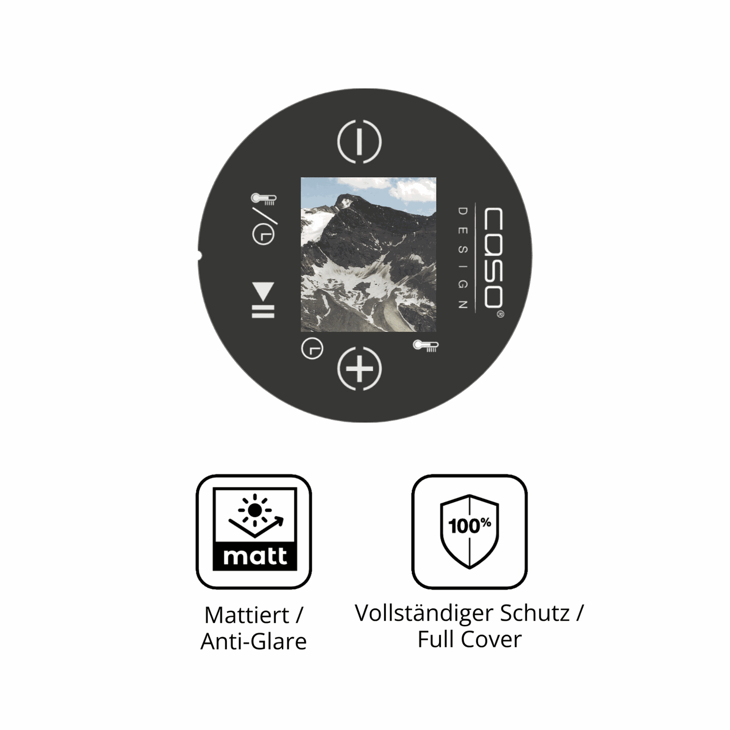 2x Full Cover Schutzfolie matt für Caso Sous Vide Stick 1310