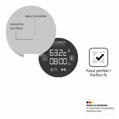 2x Full Cover Schutzfolie matt für Caso Sous Vide Stick 1310