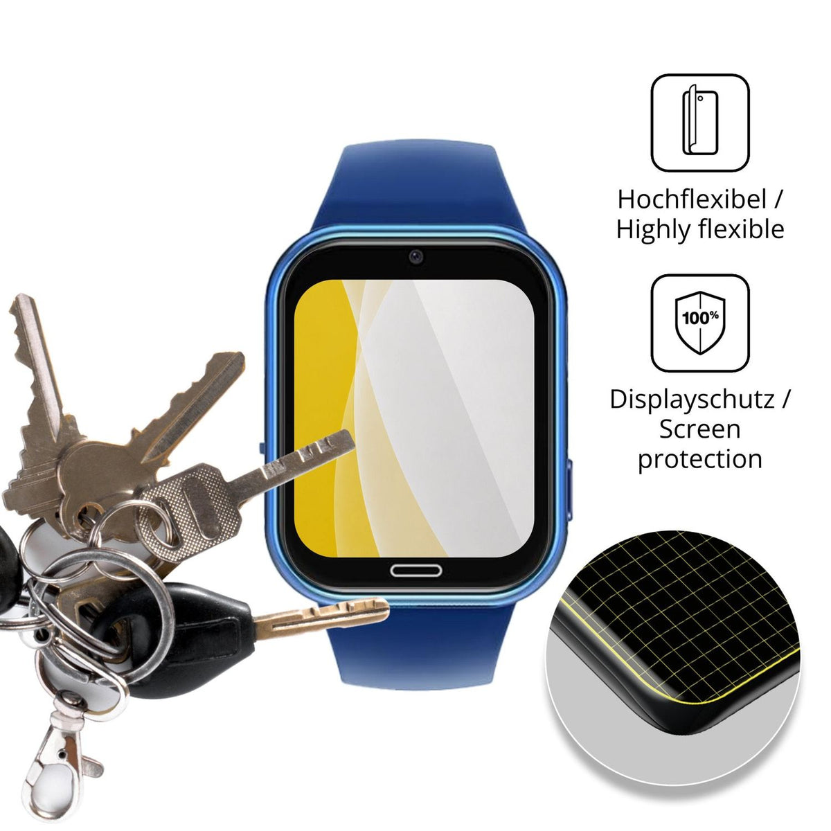 dipos Displayschutz für CATGIFF X53, transparente Oberfläche, geringe Dicke und perfekte Passform