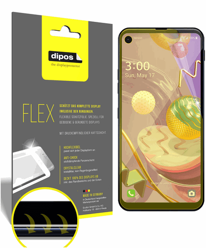 3x 3D Full Cover Schutzfolie für LG Q70