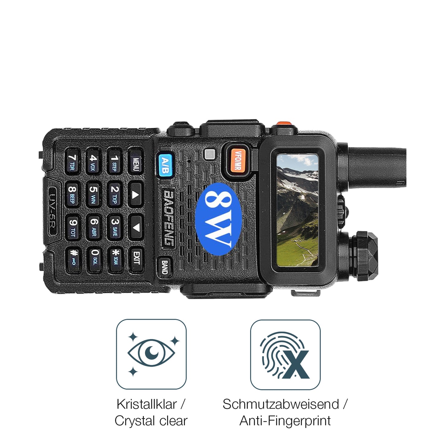 Flexible TPU-Folie passend zugeschnitten für BAOFENG BF UV-5R, vollständige Abdeckung