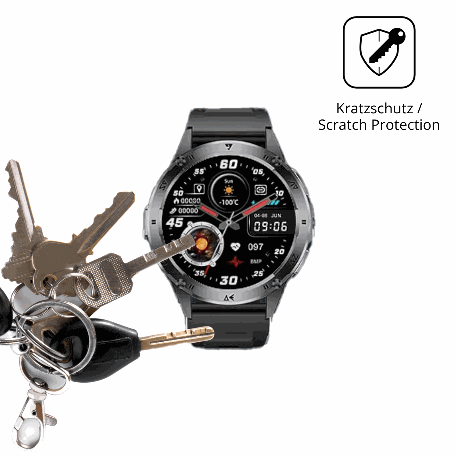 Schutz gegen Kratzer auf dem BENYAR SMART EF6 Glas durch Schlüssel oder Ähnliches