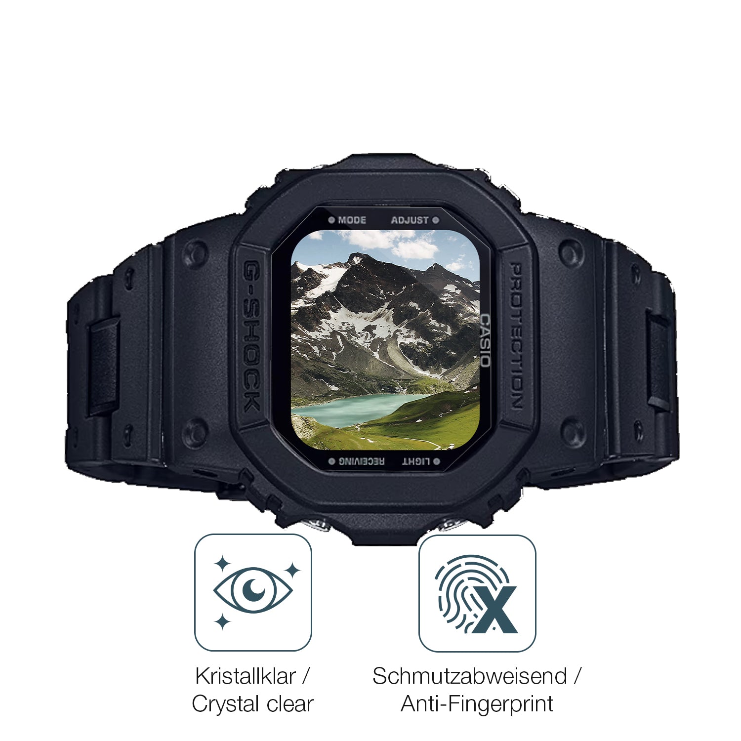 Flexible TPU-Folie passend zugeschnitten für Casio G-Shock GW-B5600BC-1B, vollständige Abdeckung