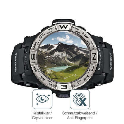 Flexible TPU-Folie passend zugeschnitten für Casio Pro Trek PRW-3500-1, vollständige Abdeckung