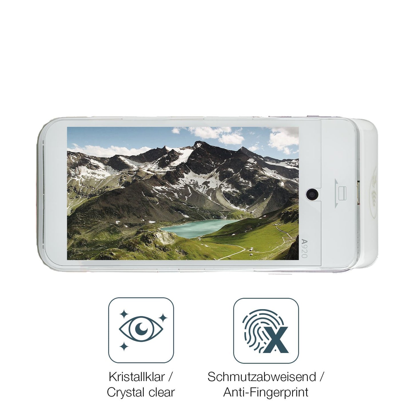 Schutz gegen Kratzer auf dem CCV mobile A920 Glas durch Schlüssel oder Ähnliches