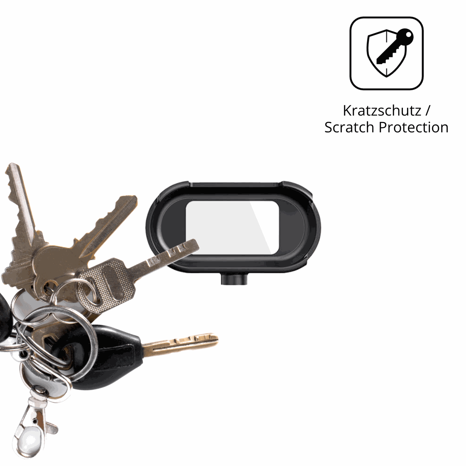 Schutz gegen Kratzer auf dem Cossify HW0612 Mini Action-Cam Glas durch Schlüssel oder Ähnliches