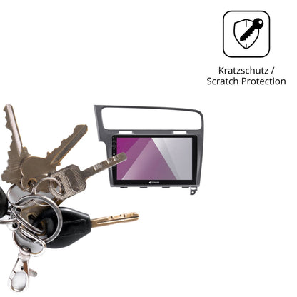 Schutz gegen Kratzer auf dem Dynavin D9-3B Premium Flex 10.1 Zoll Glas durch Schlüssel oder Ähnliches