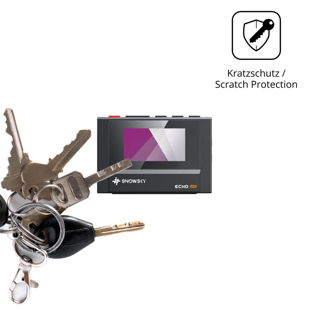 Schutz gegen Kratzer auf dem FiiO SnowSky Echo Mini Glas durch Schlüssel oder Ähnliches