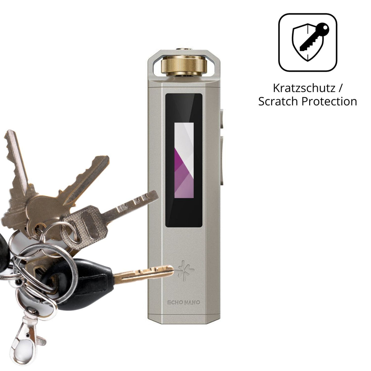 Schutz gegen Kratzer auf dem FiiO SnowSky Echo Nano Glas durch Schlüssel oder Ähnliches