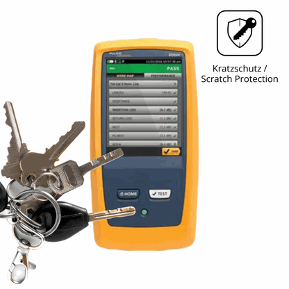 Schutz gegen Kratzer auf dem Fluke DSX8000 Glas durch Schlüssel oder Ähnliches