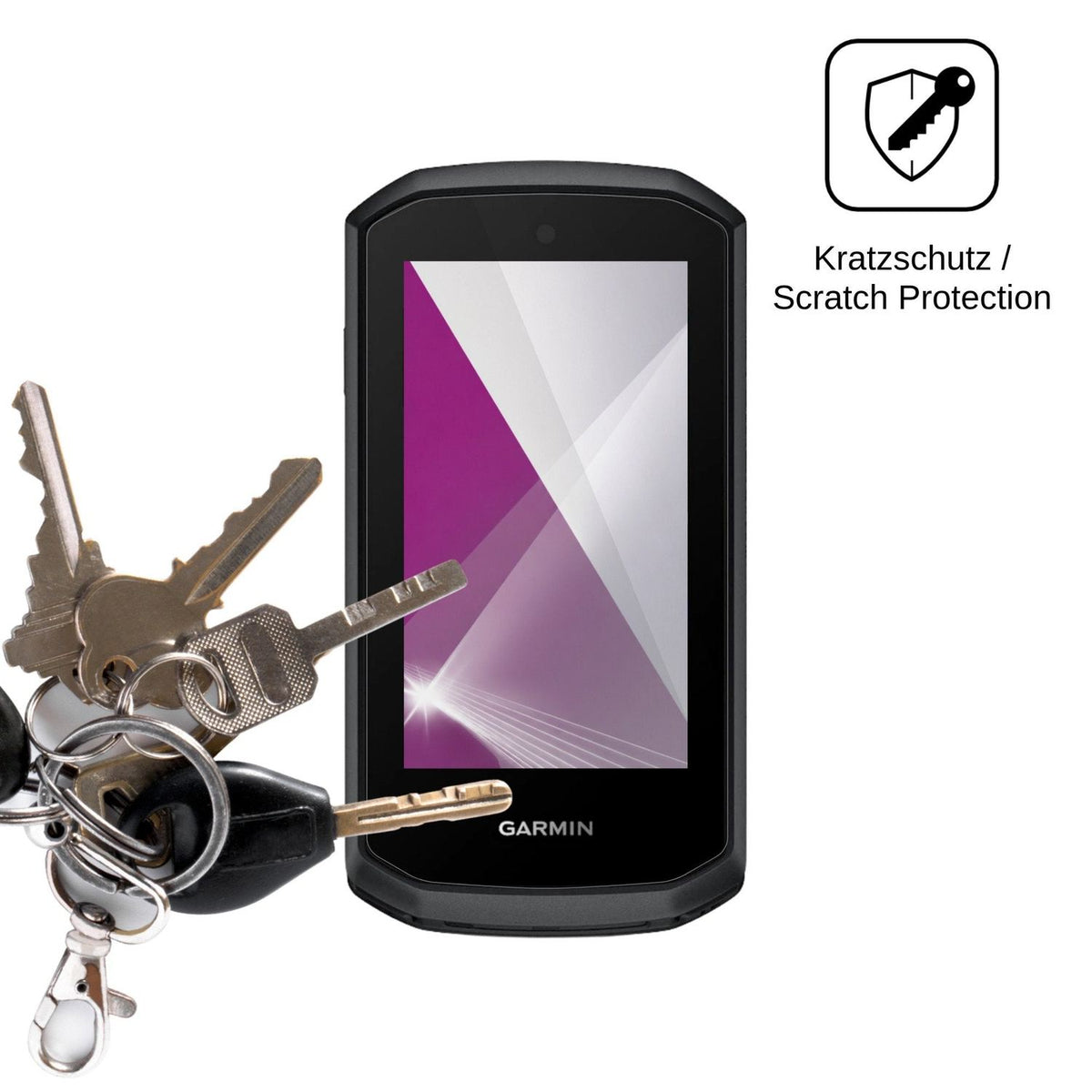 2x Schutzfolie klar für Garmin Edge Explore 3 Plus Display-Schutzfolie