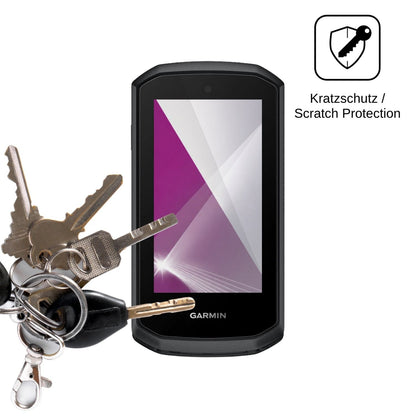 2x Schutzfolie klar für Garmin Edge Explore 3 Plus Display-Schutzfolie