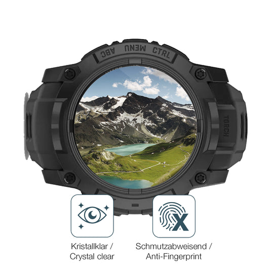 Flexible TPU-Folie passend zugeschnitten für Garmin Instinct 3 AMOLED Tactical Edition 50mm, vollständige Abdeckung