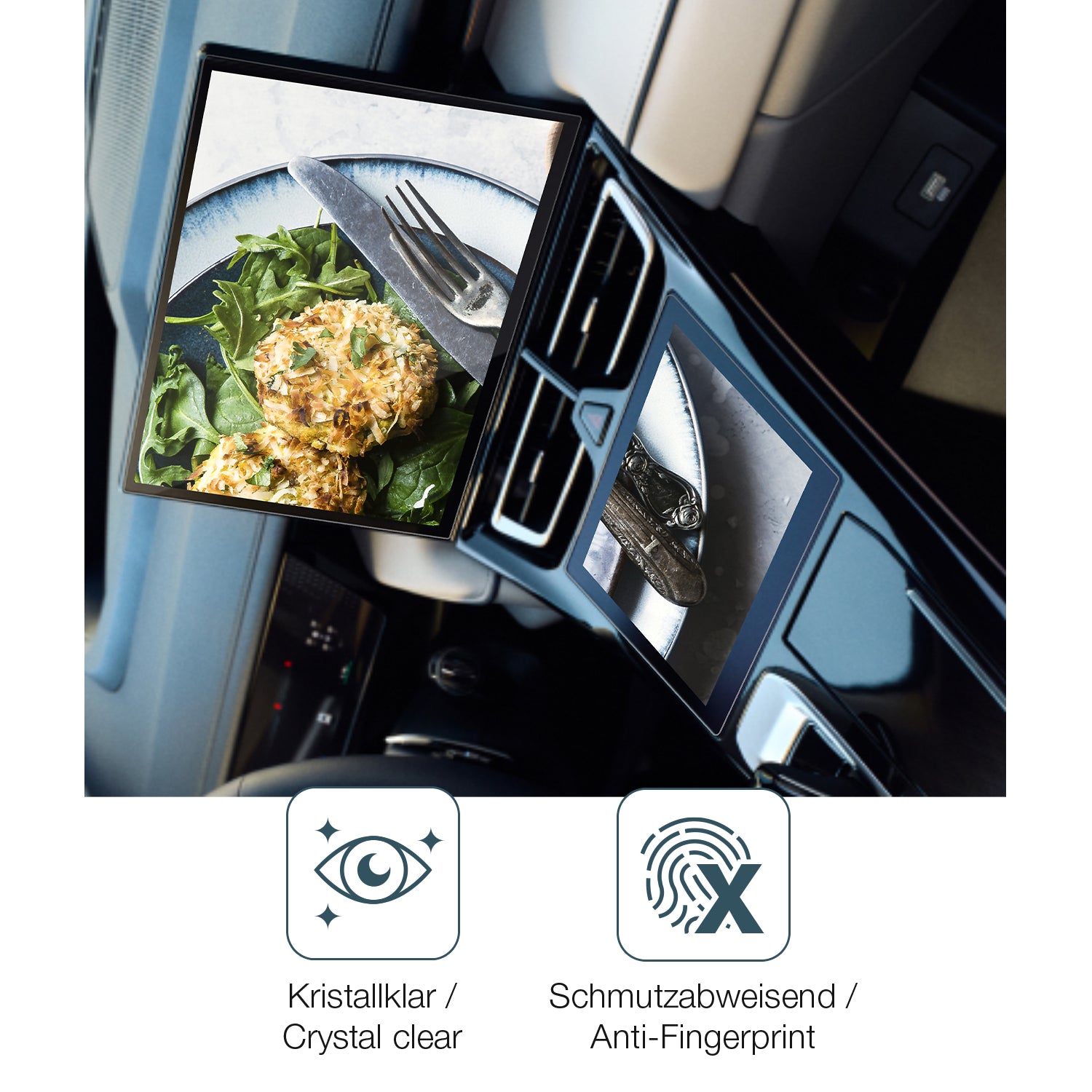 Flexible TPU-Folie passend zugeschnitten für GWM Wey 05 Dual Touchscreen, vollständige Abdeckung