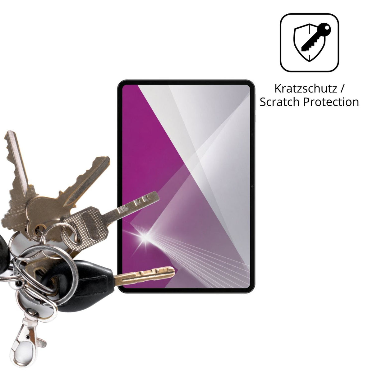 Schutz gegen Kratzer auf dem Honor Pad X9 Max Glas durch Schlüssel oder Ähnliches