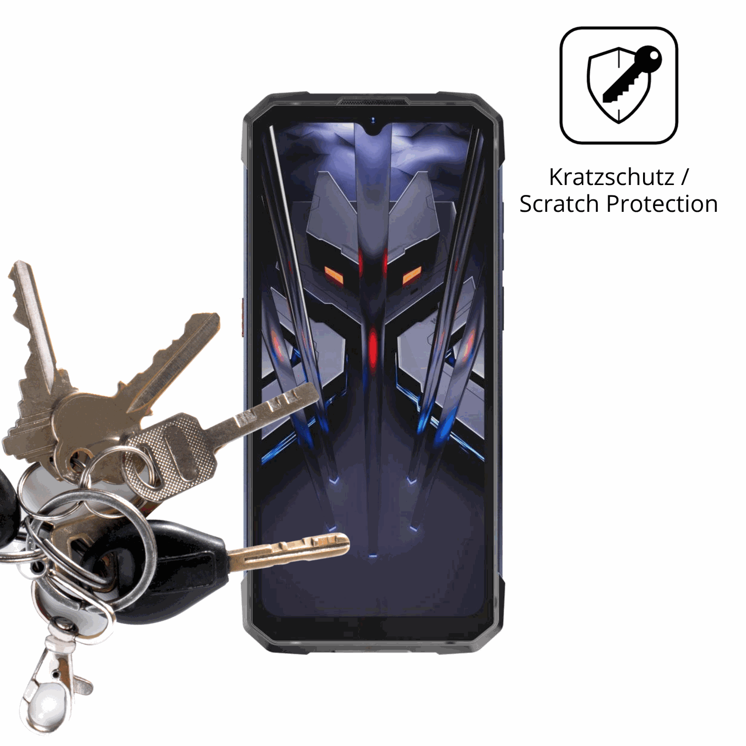 Schutz gegen Kratzer auf dem Hotwav Cyber 18 Glas durch Schlüssel oder Ähnliches