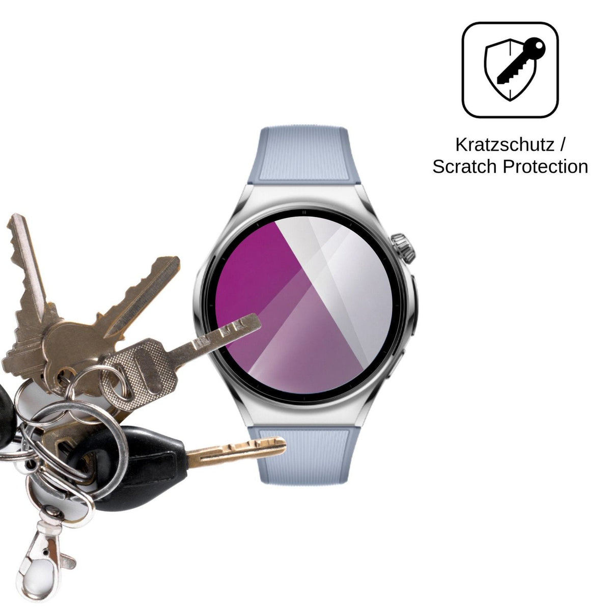6x Schutzfolie klar für Huawei Watch 6 46 mm Display-Schutzfolie