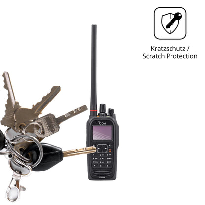 Schutz gegen Kratzer auf dem Icom IC-F4400DT Glas durch Schlüssel oder Ähnliches