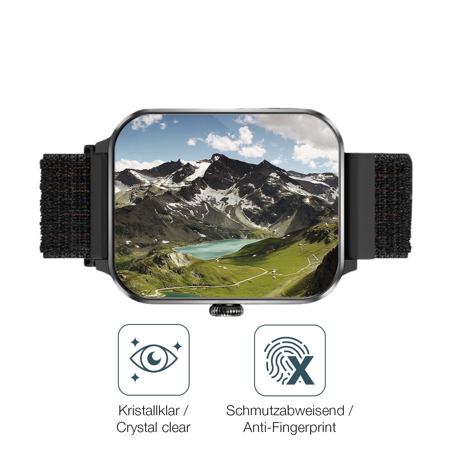 Flexible TPU-Folie passend zugeschnitten für IOWODO R50pro 1.85 Zoll, vollständige Abdeckung
