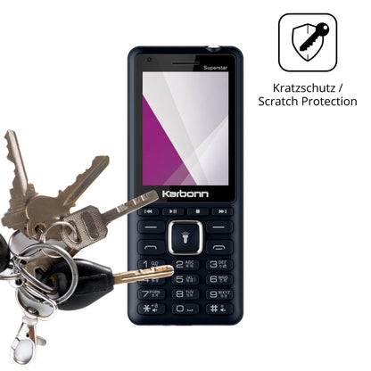 Schutz gegen Kratzer auf dem Karbonn K111 Superstar Glas durch Schlüssel oder Ähnliches