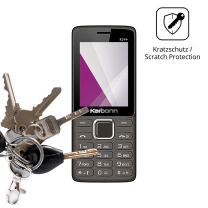 Schutz gegen Kratzer auf dem Karbonn K24 Plus Glas durch Schlüssel oder Ähnliches