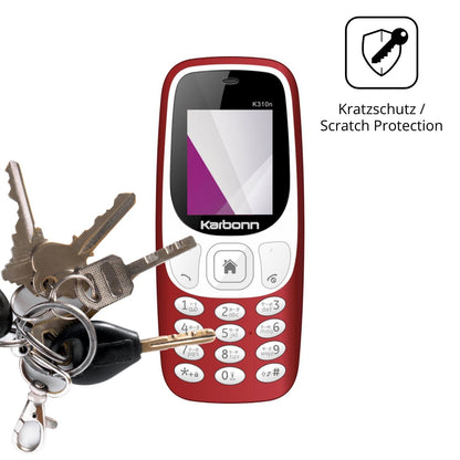 Schutz gegen Kratzer auf dem Karbonn K310n Glas durch Schlüssel oder Ähnliches
