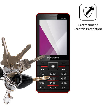 Schutz gegen Kratzer auf dem Karbonn K4000 Plus Glas durch Schlüssel oder Ähnliches