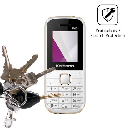 Schutz gegen Kratzer auf dem Karbonn K45 Plus Glas durch Schlüssel oder Ähnliches
