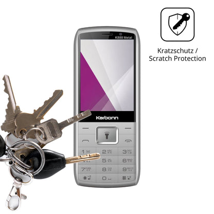 Schutz gegen Kratzer auf dem Karbonn K888 Metal Glas durch Schlüssel oder Ähnliches