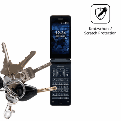 Schutz gegen Kratzer auf dem Kyocera Digno Keitai Cameraless Glas durch Schlüssel oder Ähnliches