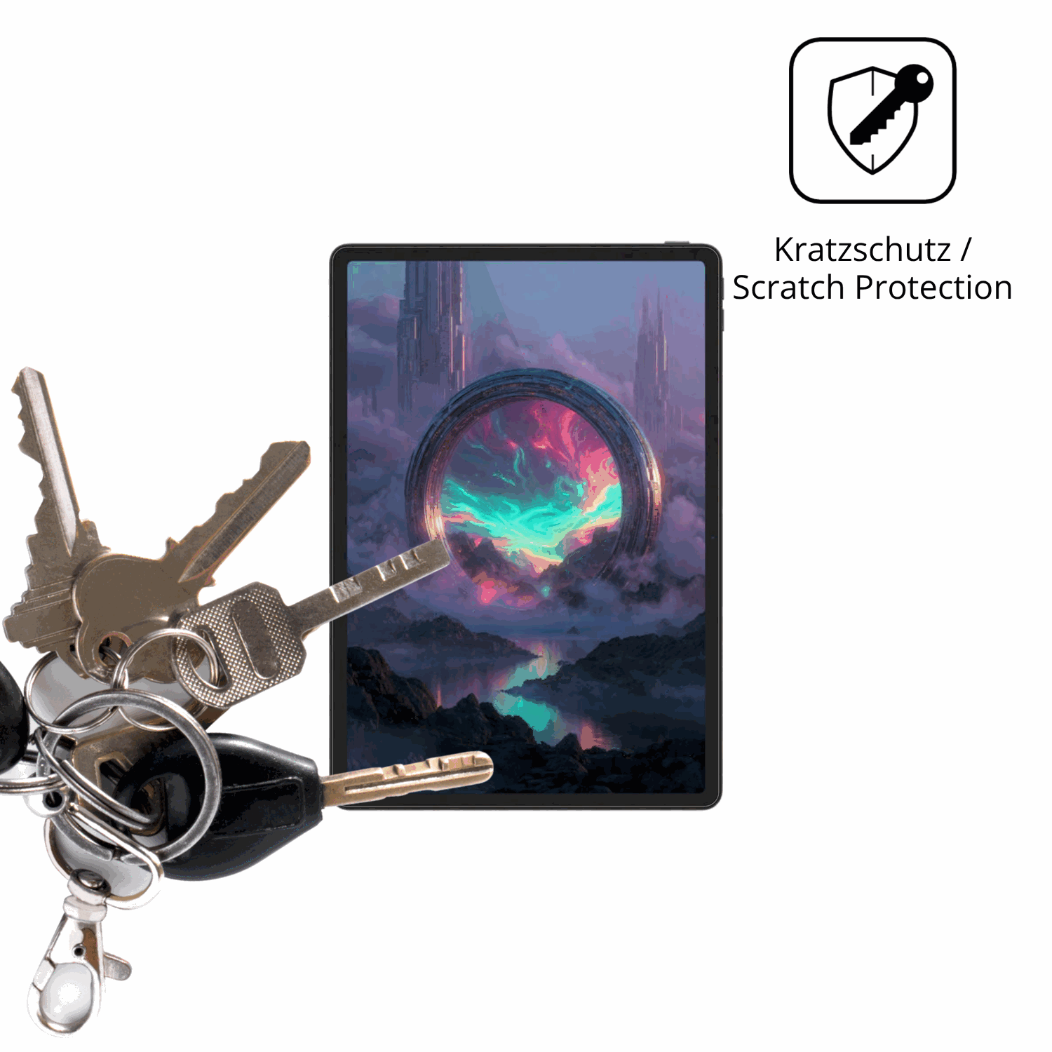Schutz gegen Kratzer auf dem Lenovo Legion Y900 11 Glas durch Schlüssel oder Ähnliches