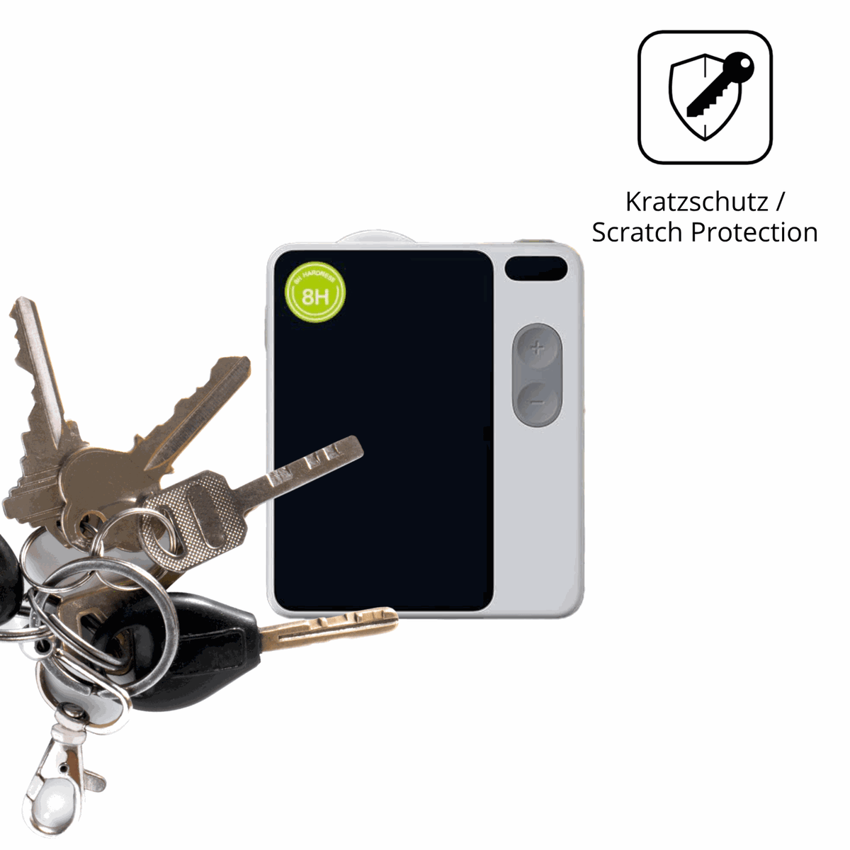 Schutz gegen Kratzer auf dem LiTTPOPO MicroCam X1 Glas durch Schlüssel oder Ähnliches