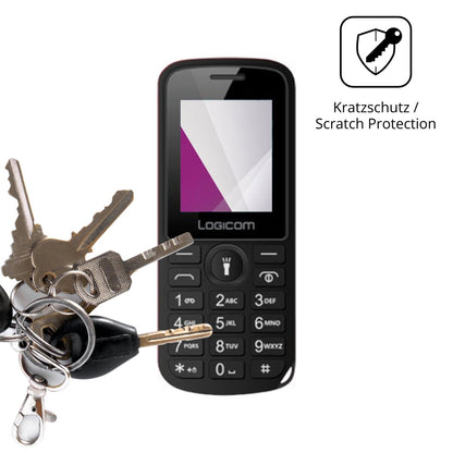 Schutz gegen Kratzer auf dem Logicom L-195 Glas durch Schlüssel oder Ähnliches