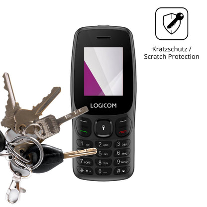 Schutz gegen Kratzer auf dem Logicom Posh 405 Glas durch Schlüssel oder Ähnliches