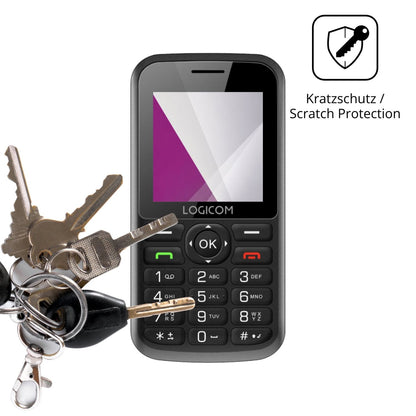 Schutz gegen Kratzer auf dem Logicom Posh S85 Glas durch Schlüssel oder Ähnliches
