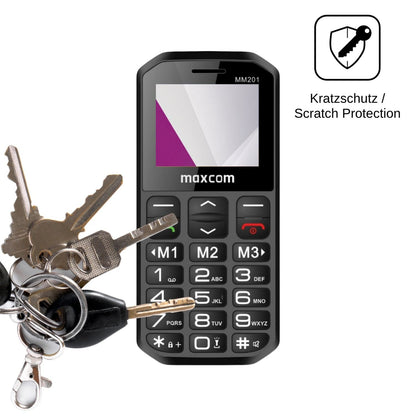 4x Schutzfolie klar für MaxCom MM201 Display-Schutzfolie