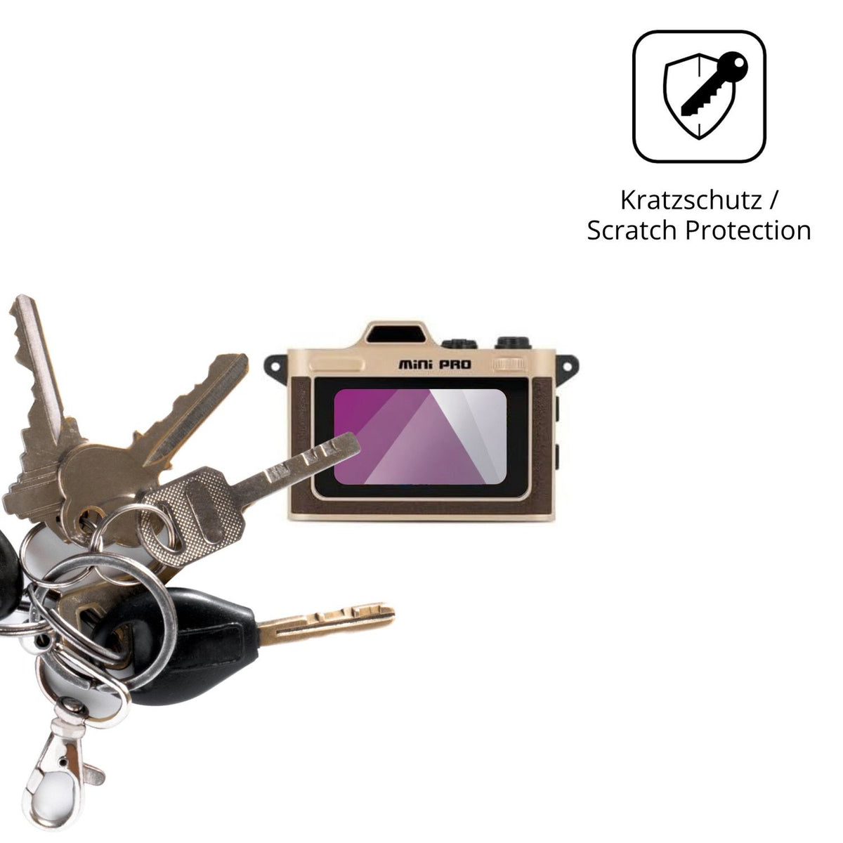 Schutz gegen Kratzer auf dem Minolta MNBM1 Mini Pro Glas durch Schlüssel oder Ähnliches