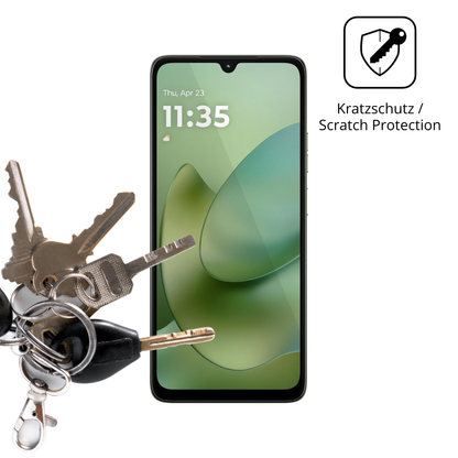 Schutz gegen Kratzer auf dem Motorola Moto G06 Glas durch Schl�ssel oder �hnliches