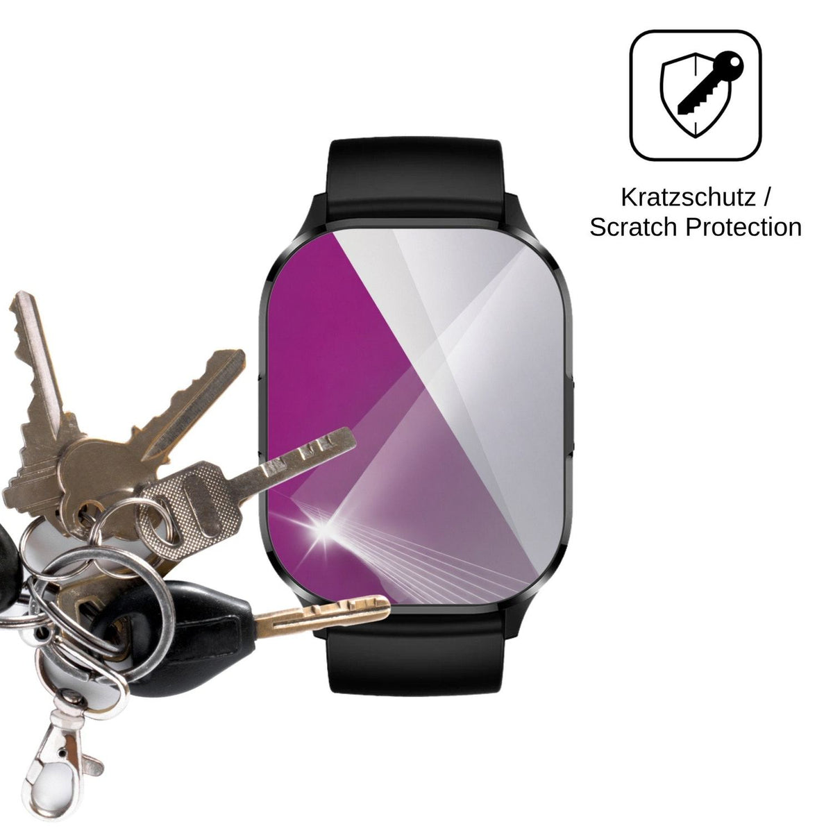 6x Schutzfolie klar für Neow K-Watch Display-Schutzfolie