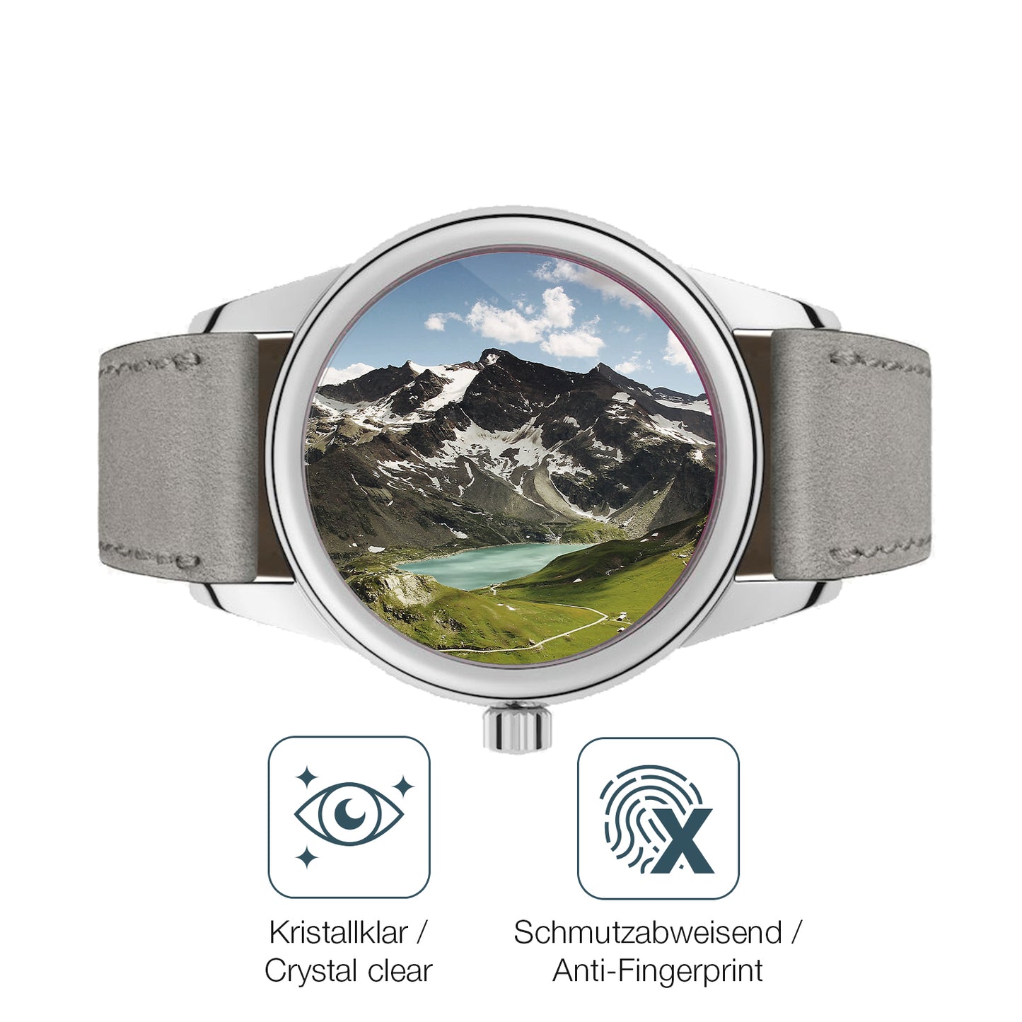 Schutz gegen Kratzer auf dem NOMOS Glashütte Club Glas durch Schlüssel oder Ähnliches