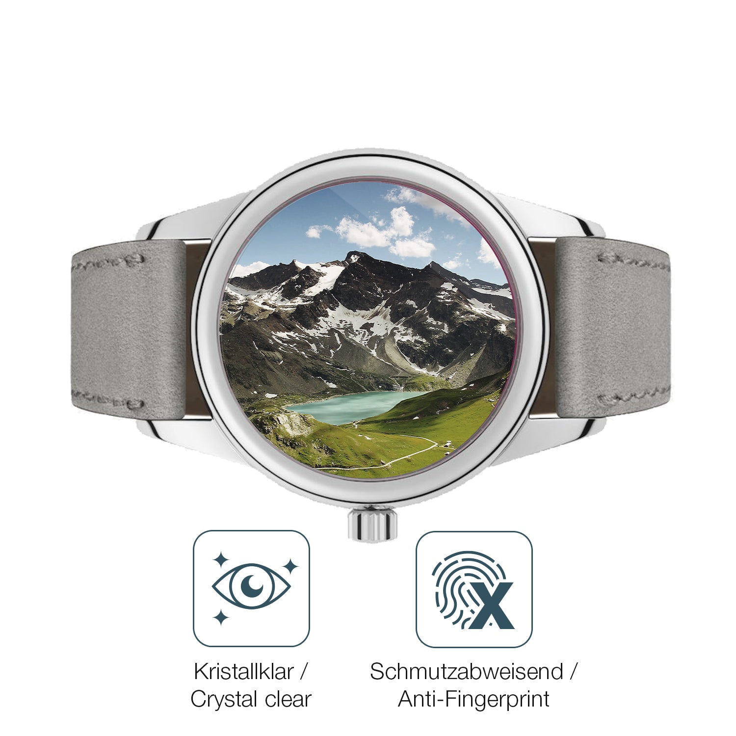 Schutz gegen Kratzer auf dem NOMOS Glashütte Club Glas durch Schlüssel oder Ähnliches