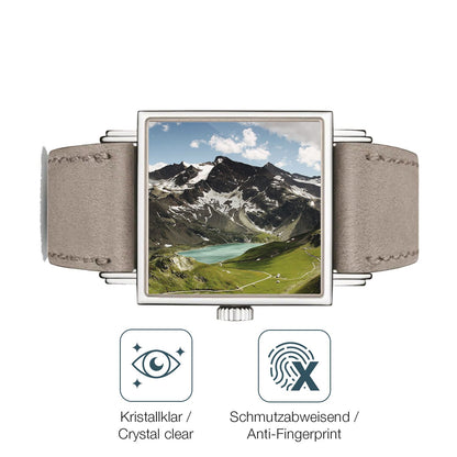 Flexible TPU-Folie passend zugeschnitten für NOMOS Glashütte Tetra 27, vollständige Abdeckung