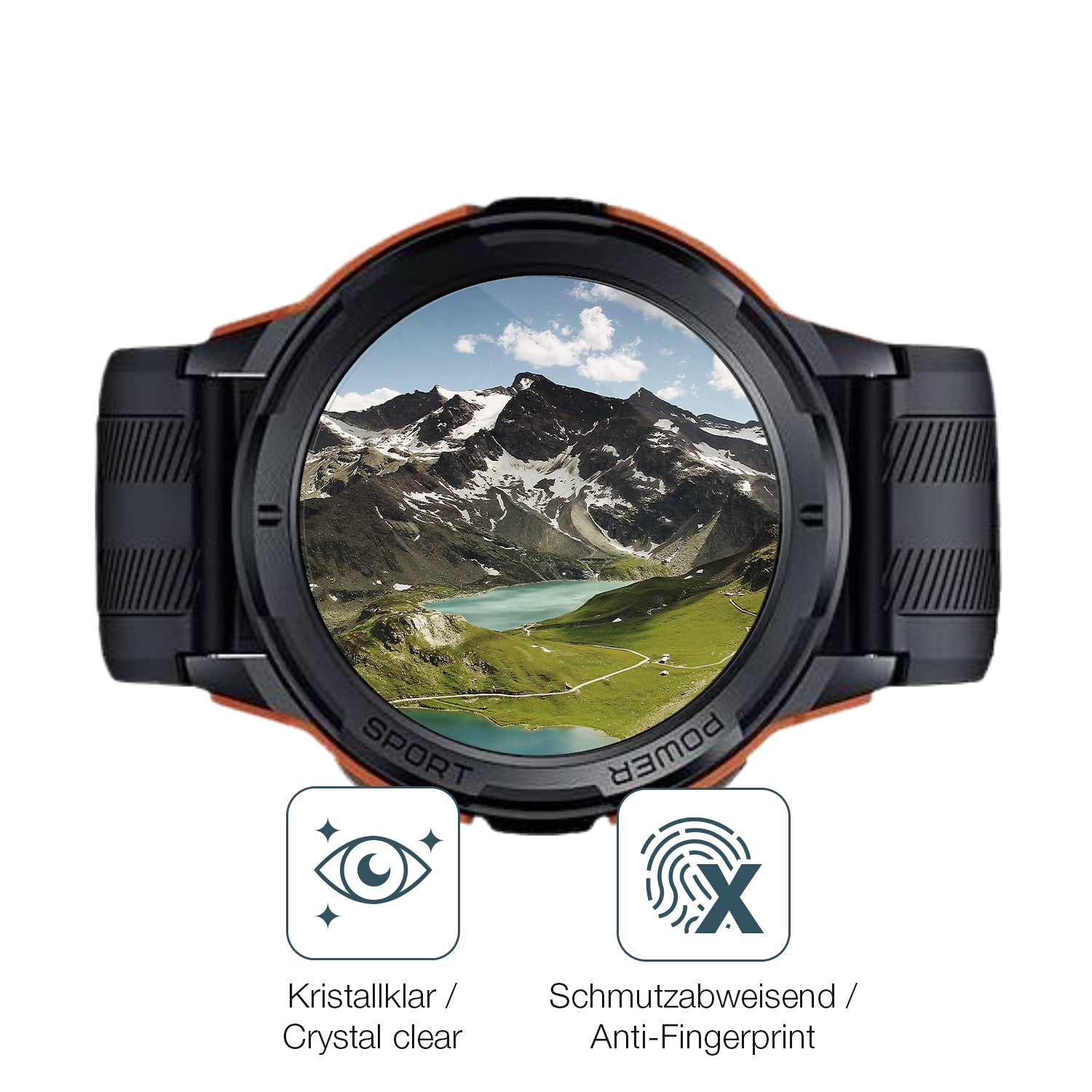 Schutz gegen Kratzer auf dem Oukitel BT10 / BT103 Smartwatch Glas durch Schlüssel oder Ähnliches