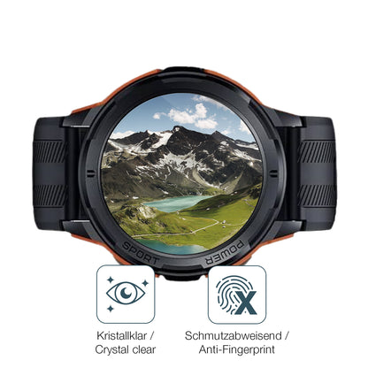 Schutz gegen Kratzer auf dem Oukitel BT10 / BT103 Smartwatch Glas durch Schlüssel oder Ähnliches